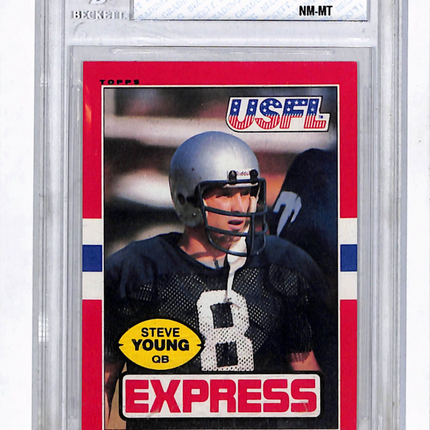 1985 Topps USFL Steve Young #65 BGS 8