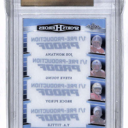 2024 Leaf Metal Tittle Joe Montana Young Brock Purdy Pre-Production Proof 1/1