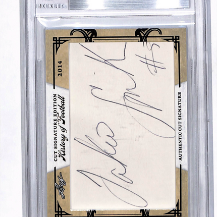 2014 Leaf History of Football Cut Signature Takeo Spikes Cut Signature Auto