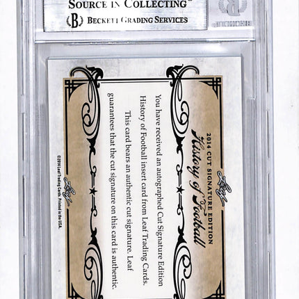 2014 Leaf History of Football Cut Signature Takeo Spikes Cut Signature Auto