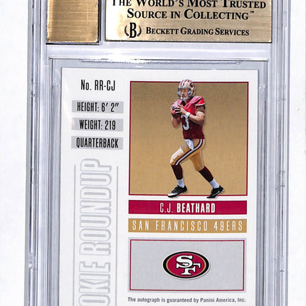 2017 Panini Contenders Rookie Roundup Gold C.J. Beathard #6 /5 BGS 9.5 Auto 10