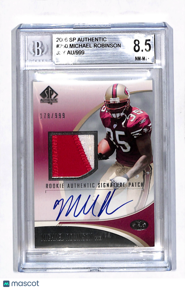 2006 Upper Deck SP Authentic Michael Robinson #250 Patch Auto /999 BGS 8.5