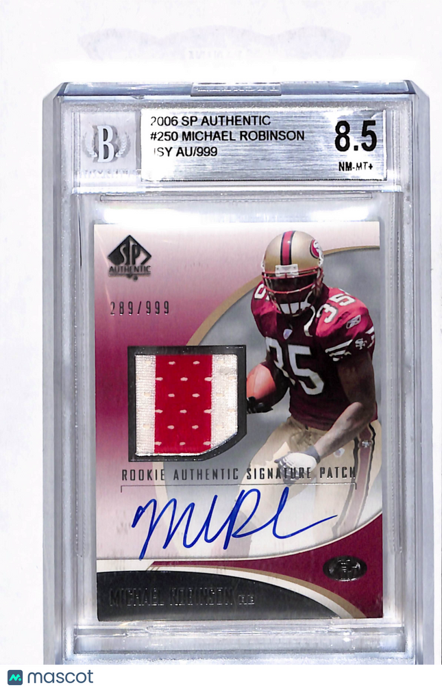 2006 Upper Deck SP Authentic Michael Robinson #250 /999 Patch Auto BGS 8.5