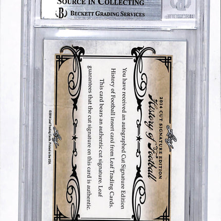 2014 Leaf History of Football Cut Signature Edition Reggie Roby Cut Auto