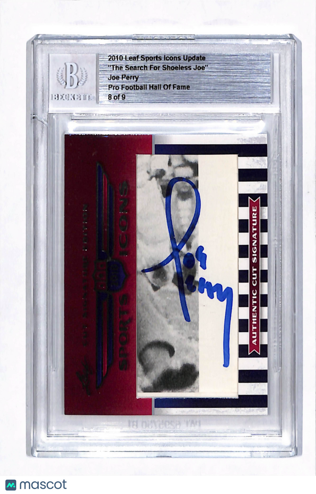 2010 Leaf Sports Icons Update Joe Perry Authentic Cut Signature Auto /9