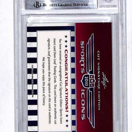 2010 Leaf Sports Icons Update Joe Perry Authentic Cut Signature Auto /9