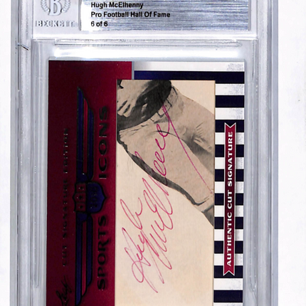 2010 Leaf Sports Icons Update Hugh McElhenny Authentic Cut Signature Auto 6/6