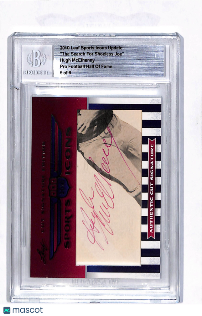 2010 Leaf Sports Icons Update Hugh McElhenny Authentic Cut Signature Auto 6/6