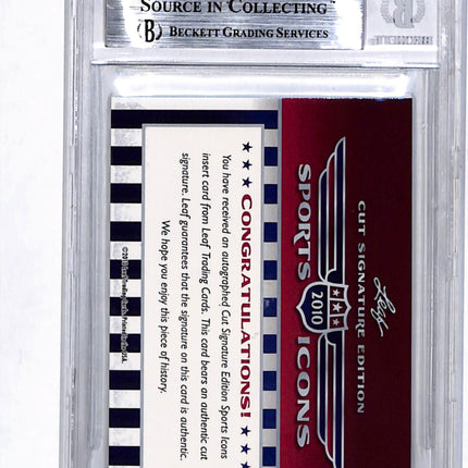 2010 Leaf Sports Icons Update Hugh McElhenny Authentic Cut Signature Auto 6/6