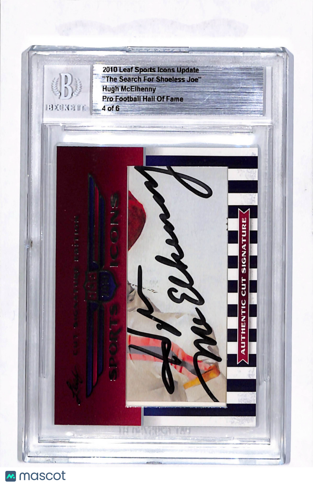 2010 Leaf Sports Icons Update Hugh McElhenny Authentic Cut Signature Auto 4/6