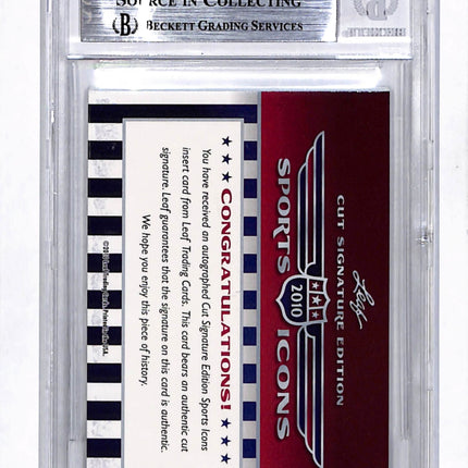 2010 Leaf Sports Icons Update Hugh McElhenny Authentic Cut Signature Auto 4/6