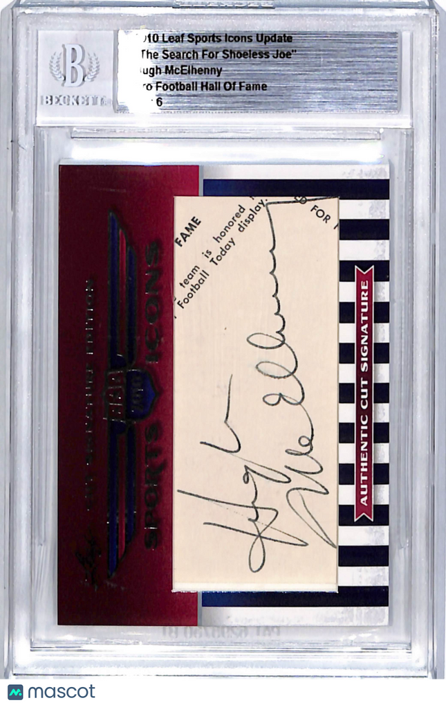 2010 Leaf Sports Icons Update Hugh McElhenny #CS-HM1 Cut Signature Auto 1/6