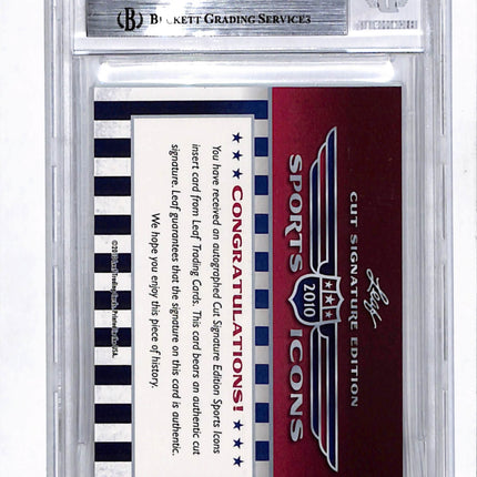 2010 Leaf Sports Icons Update Hugh McElhenny #CS-HM1 Cut Signature Auto 1/6