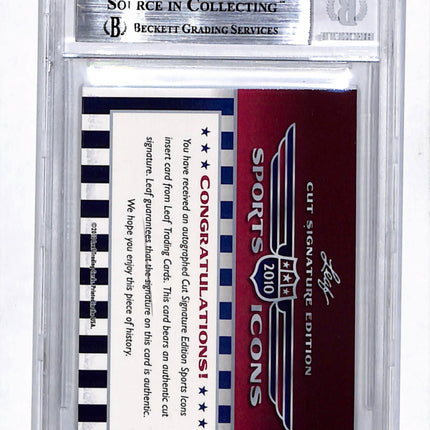2010 Leaf Sports Icons Update Hugh McElhenny #2 Authentic Cut Signature Auto 2/6