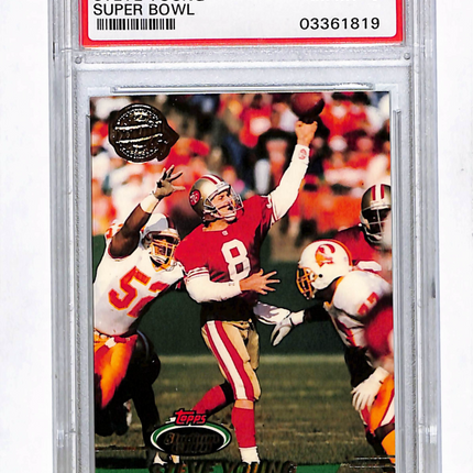 1993 Stadium Club Super Teams Super Bowl Steve Young #500 PSA 8