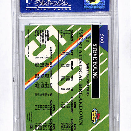 1993 Stadium Club Super Teams Super Bowl Steve Young #500 PSA 8