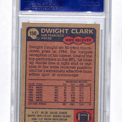 1985 Topps Dwight Clark #150 PSA 8