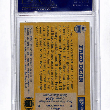 1982 Topps Fred Dean #483 PSA 8.5
