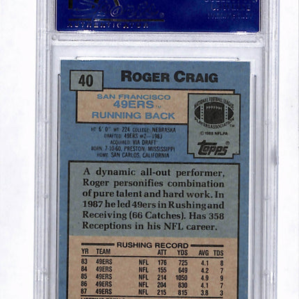1988 Topps Roger Craig #40 PSA 9