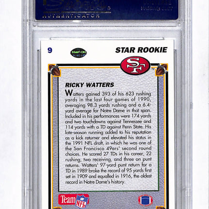 1991 Upper Deck Ricky Watters #9 PSA 9