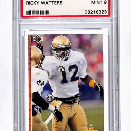 1991 Upper Deck Ricky Watters #9 PSA 9