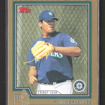 2004 Topps Traded & Rookies Gold Felix Hernandez #T144 /2004