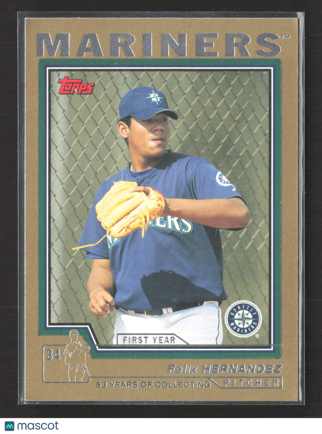 2004 Topps Traded & Rookies Gold Felix Hernandez #T144 /2004