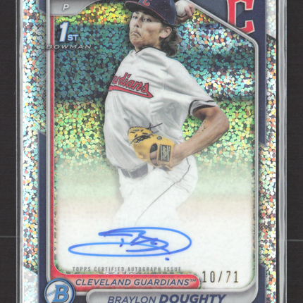 2024 Bowman Chrome Braylon Doughty 1st Speckle Refractor Auto /71