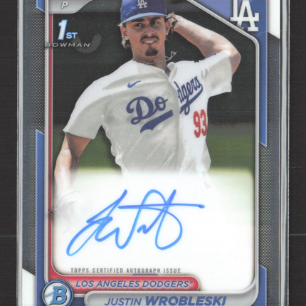 2024 Bowman Chrome Justin Wrobleski #CPA-JW Auto