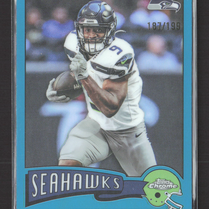 2025 Topps Chrome 1975 Topps Kenneth Walker III #1975-30 Blue 187/199