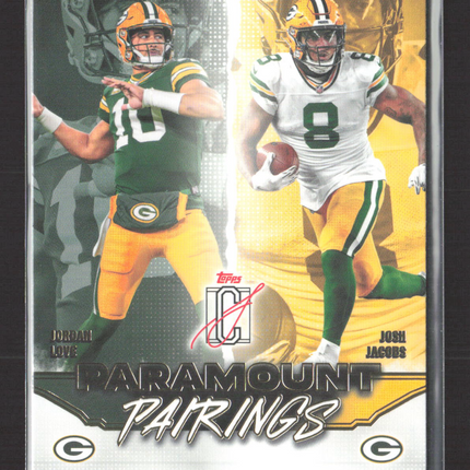 2025 Topps Composite Paramount Pairings Josh Jacobs Jordan Love #PP-20