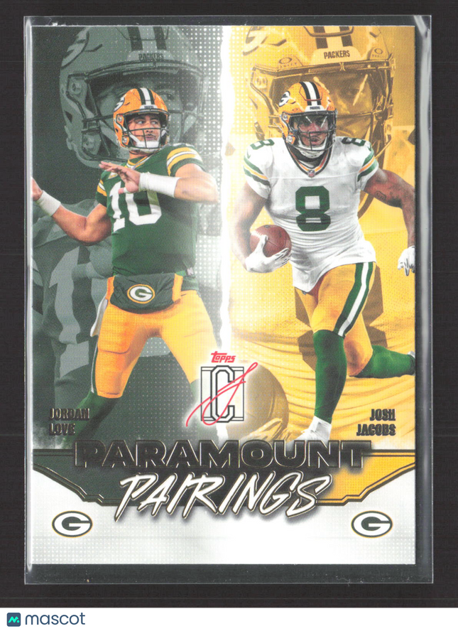 2025 Topps Composite Paramount Pairings Josh Jacobs Jordan Love #PP-20