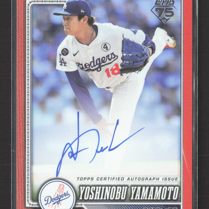 2026 Topps Series One Yoshinobu Yamamoto #90 Orange Auto /25
