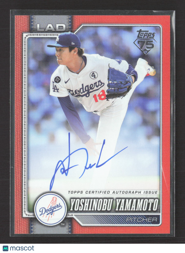 2026 Topps Series One Yoshinobu Yamamoto #90 Orange Auto /25