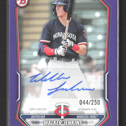 2024 Bowman Walker Jenkins #BPA-WJ Purple 044/250 Auto