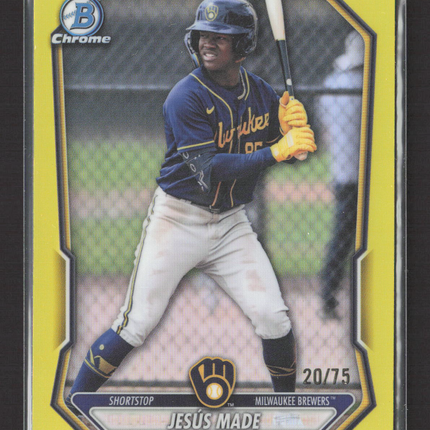 2026 Bowman Chrome Jesus Made #BCP-96 Yellow 20/75