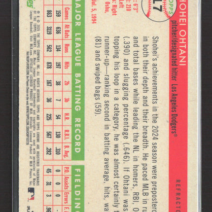 2025 Topps Chrome Platinum Shohei Ohtani #17 Refractor