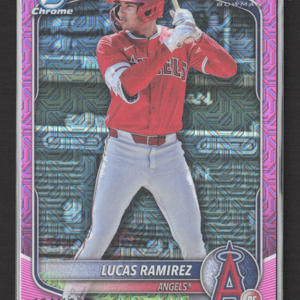 2025 Bowman Chrome Prospects Lucas Ramirez #BCP-135 Pink Mojo Refractor 104/199