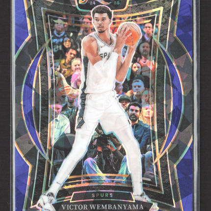 2025 Panini Select Basketball Concourse Victor Wembanyama #9 Blue Ice