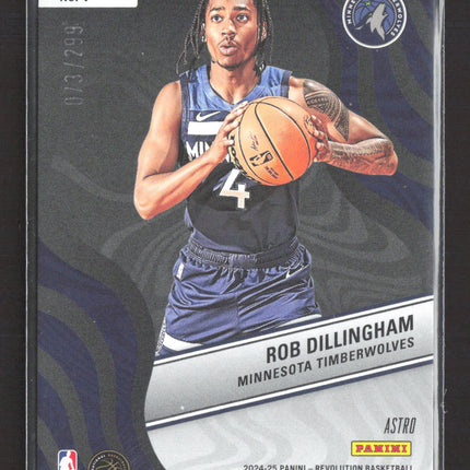 2025 Panini Revolution New Wave Rob Dillingham #7 Astro RC 073/299