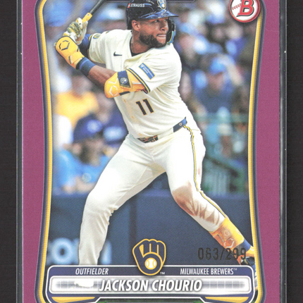 2026 Topps Bowman Jackson Chourio #4 Purple /299