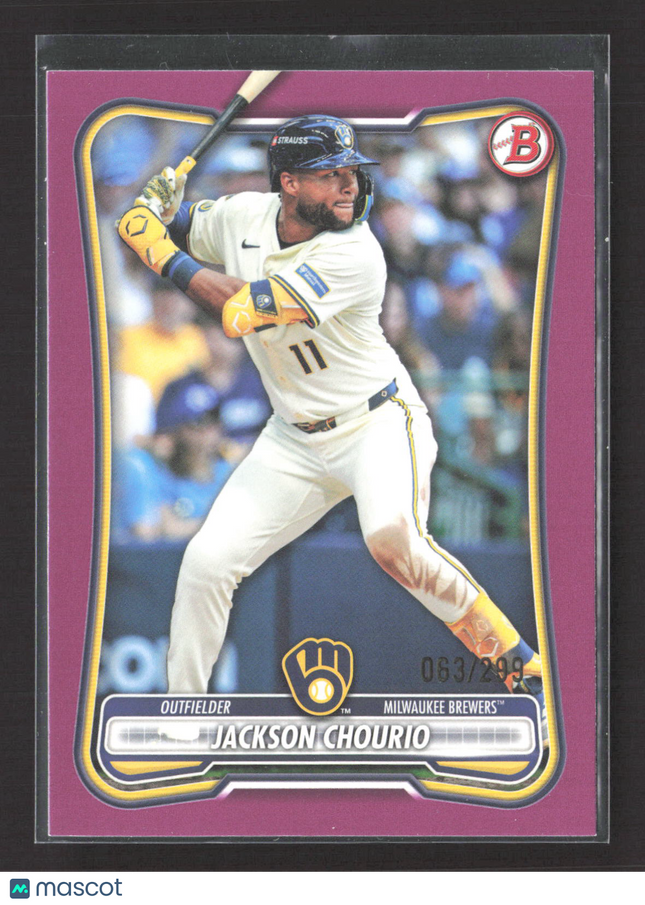 2026 Topps Bowman Jackson Chourio #4 Purple /299