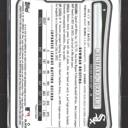 2026 Bowman Chrome Munetaka Murakami #9 RC Red Logo