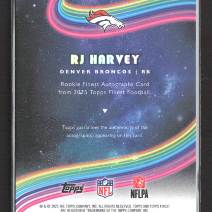 2025 Topps Finest RJ Harvey #RFA-RJH RC Auto