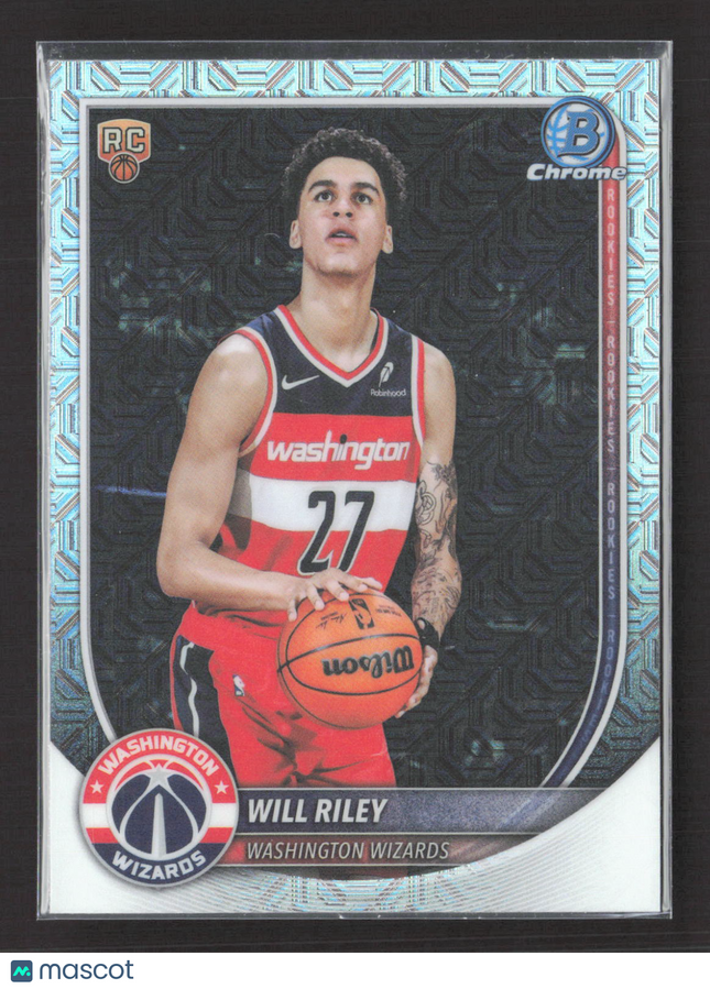 2025 Bowman Chrome University Will Riley #BCV-21 Mojo Refractor RC