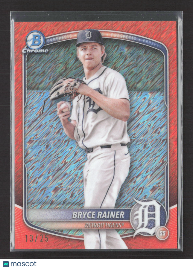 2025 Bowman Chrome Bryce Rainer #BCP-49 Oragne Shimmer Refractor 13/25