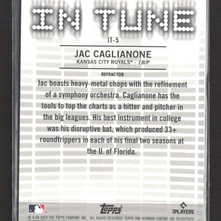 2024 Bowman Chrome In Tune Jac Caglianone #IT-5 Refractor 119/250
