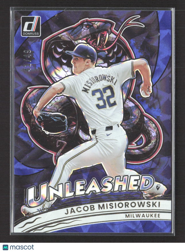 2026 Panini Donruss Baseball Unleashed Jacob Misiorowski #11 Blue Ice 41/49
