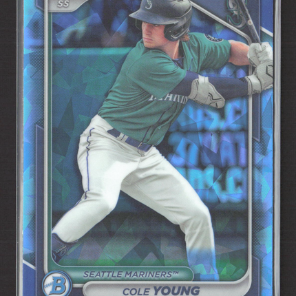 2024 Bowman Chrome Cole Young #BCP-112 Sapphire Refractor