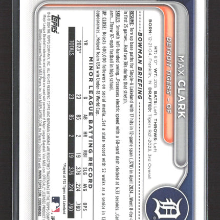 2024 Bowman Chrome Max Clark #BCP-195 Green Reptilian /99